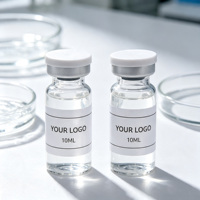 Vente en gros de flacons en verre stériles de 10 ml vides pour peptides, avec palette et emballage en boîte, pour cosmétiques et produits pharmaceutiques