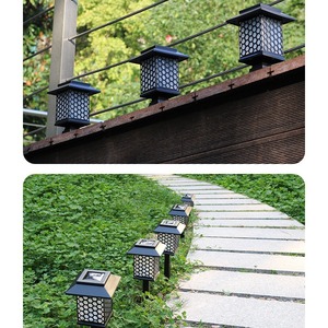 Luces Solares para Jardín, 5 LED, Celda Solar Mono Si, Montaje en Pared, Resistentes al Agua, Iluminación para Caminos Exteriores - Product Image 1
