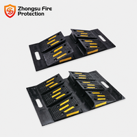 Rampe de protection robuste en caoutchouc pour tuyau d'incendie, capacité 50 tonnes, avec bandes réfléchissantes, pour tuyaux de 65/80 mm