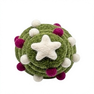 Best Himalaya Luxury Handmade Certified Wool Felt Small Green Traditional <b>Christmas</b> <b>Tree</b> <b>Wall</b> Hanging Ornament Eco-Friendly - Product Image 4