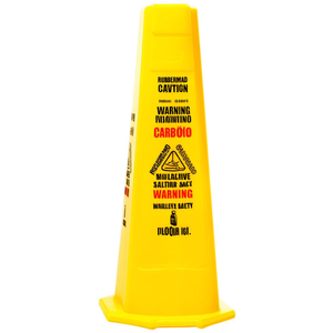 Segnale di Attenzione Rubbermaid con Base, Giallo, Multilingue, Segnale di Sicurezza per Pavimento - Product Image 2