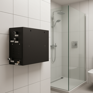 Système de douche vapeur domestique 10,5 kW, drainage automatique, minuterie 24h, design moderne, forme rectangulaire - Product Image 2
