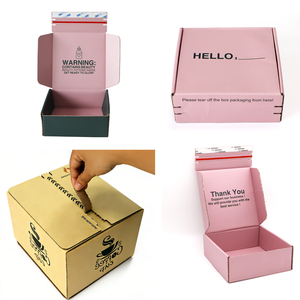 Échantillon Gratuit Boîte d'Expédition Rose Déchirable en Carton avec Bande Adhésive - Product Image 2