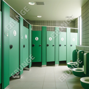 HPL thép không gỉ tắm nhà vệ sinh phân vùng giá cả cạnh tranh thương mại công cộng phòng tắm phân vùng - Product Image 5