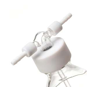 Bouteille de lavage de gaz à tampon fileté GL45 - Bouteille de sécurité en verre borosilicate résistante à la pression pour la purification et la réaction des gaz - Product Image 2