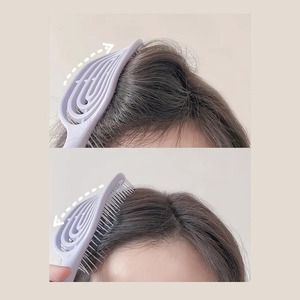 Peigne à cheveux lisses, peigne à dents creuses, peigne de coiffure en forme de Huizi, peigne de massage à long manche, peigne à double usage pour cheveux secs et humides - Product Image 4