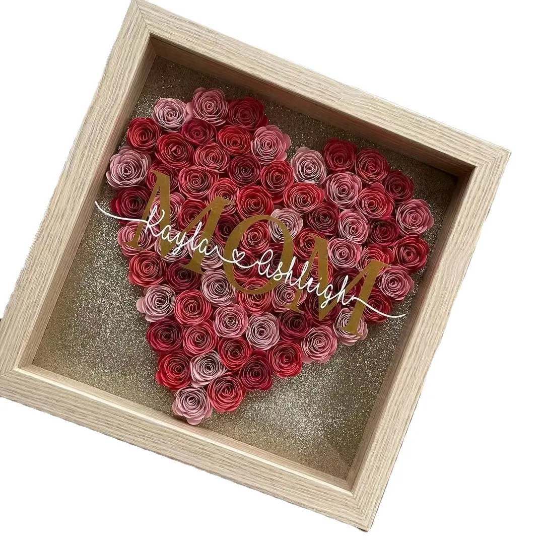 High Quality Dried Flower Shadow Box Frames Wholesale Inch 3D Deep Square White Wooden 8x8 12*12 Australia Shadow Box Frame