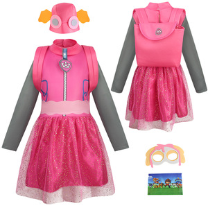 Costume de cosplay Paw Patrol pour enfants, costume de performance pour fête, kit uniforme de jeu de rôle Chase, unisexe, polyester, printemps 2023 - Product Image 5