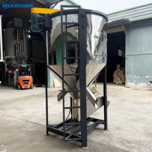 CE Industrial Plastic Raw <strong>PVC</strong>/PP/PET/ABS Mixing Silo Stainless Steel Spiral Vertical <strong>Mixer</strong> - Product Image 3