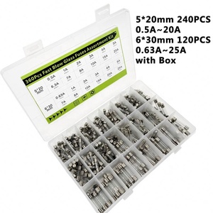 DaierTek Kit Surtido de 360 Fusibles de Vidrio de Acción Rápida, 24 Valores, Kit Surtido de Fusibles para Automóvil, 250V, Fusibles de Tubo de Vidrio de 5x20mm y 6x30mm - Product Image 5