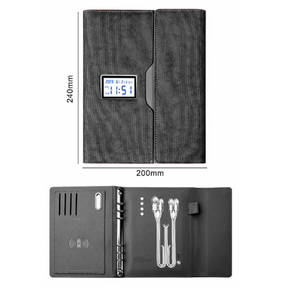 Sạc không dây ngân hàng điện máy tính xách tay với USB Flash Drive Led Logo Powerbank Nhật Ký kế hoạch máy tính xách tay với ngân hàng điện - Product Image 6