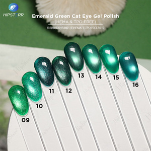 เจลทาเล็บแม่เหล็กสีเขียวมรกตแบบตาแมว HEMA & TPO FREE พร้อมกลิตเตอร์สีเขียว แม่เหล็กสำหรับทำเล็บแบบตาแมว เจลแม่เหล็กสะท้อนแสงแบบตาแมว รับผลิตแบบ OEM - Product Image 4