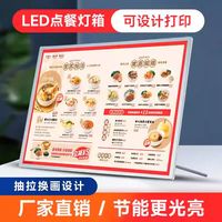 Oferta especial de Black Friday Marco de póster A4 con menú de pantalla LED de aluminio rectangular ultrafino para supermercados y cines