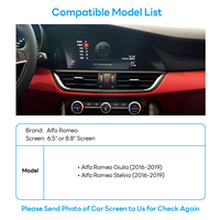 Kit de rétrofit de décodeur vidéo sans fil CarPlay et Android Auto pour Alfa Romeo 6,5'' 8'' Giulia Stelio 2017-2020