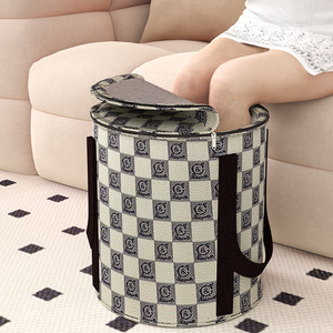 Bañera Portátil Redonda para Pies con Tapa Plegable para Uso en Casa y Viajes - Product Image 1