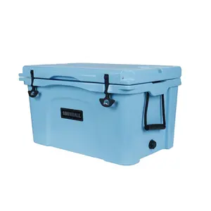 KEYI 65l Large Capacity Outdoor Picnic Camping Cooler Box PE Insulated Food Fresh Ice Cooler Box