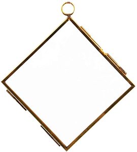 Cadre d'affichage en métal de forme carrée avec corde pour accrocher au mur - Product Image 1