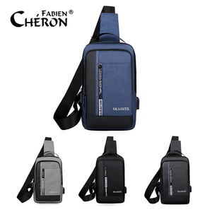Sacs bandoulière <span class=keywords><strong>de</strong></span> luxe en nylon pour hommes, personnalisables avec logo imprimé, avec port <span class=keywords><strong>de</strong></span> chargement - Product Image 5