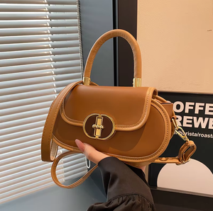 <span class=keywords><strong>Sac</strong></span> <span class=keywords><strong>à</strong></span> <span class=keywords><strong>bandoulière</strong></span> tendance 2026 KH en forme de pilule couleur caramel avec boucle dorée, <span class=keywords><strong>sac</strong></span> <span class=keywords><strong>à</strong></span> <span class=keywords><strong>main</strong></span> ovale structuré de niche pour femme pour rendez-vous et soirées - Product Image 1