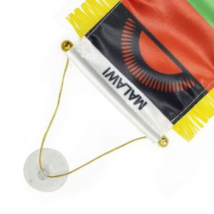 Custom Logo MALAWI Pennant <b>Flag</b> for Car Rearview Mirror & Home Decoration Digital Printing Techniques - Product Image 2
