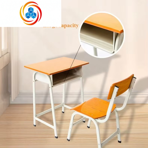 Muebles Escolares Modernos para Aulas y Pasillos, Juego de Mesa y Silla de Metal Resistente para Estudiantes, Venta al Por Mayor - Product Image 3