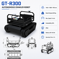 Robot de transport de marchandises Follow-me pour vergers et fermes, avec navigation RTK LiDAR et charge utile de 200 kg