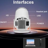 Portátil HY300 Mini portátil 1080P 4K Full HD LED LCD Flip Home Theater Video Cine Película Android Proyector