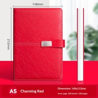 Carnet de notes professionnel A5 personnalisé avec couverture rigide en cuir PU magnétique, ligné, logo personnalisé