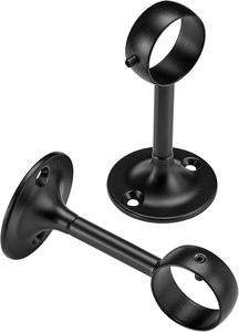 Support de <span class=keywords><strong>plafond</strong></span> réglable en fonte, lot de deux, noir, universel, pour projecteurs, enceintes et installation de caméras de vidéosurveillance - Product Image 2