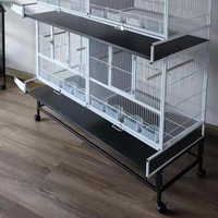 Vente en gros d'usine, cage à oiseaux de grande taille à trois étages, conception de papier en rouleau propre personnalisé, cages d'élevage, cages de vol, oiseaux