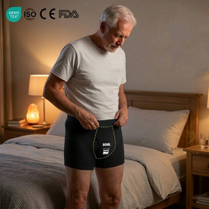 Sous-vêtements d'incontinence lavables Hygieia <span class=keywords><strong>pour</strong></span> <span class=keywords><strong>hommes</strong></span>, 80 ml, réutilisables, absorbants, en coton, anti-fuites, avec certification FDA, CE, ISO - Product Image 1