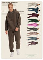 Ensemble de survêtement unisexe surdimensionné de haute qualité confortable en coton avec sweat-shirt et pantalon de jogging pour femme 2022