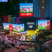 Écran publicitaire interactif 3D extérieur de grande taille à LED de haute qualité Pushunled pour les événements sportifs, affichage vidéo