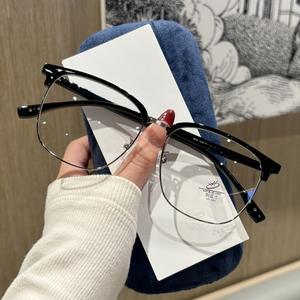 Lunettes de vue demi-cerclées rectangulaires pour hommes, verres PC anti-reflet, style coréen, pour vision de près, origine Taizhou - Product Image 5