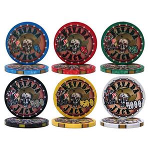 Fichas de póquer Nevada Jack 1000 Count de alta calidad con portador acrílico y juego de bandejas - Product Image 3