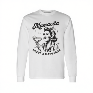 Mamacita a besoin d'un t-shirt à manches longues Margarita, chemise de fête mexicaine - Product Image 2