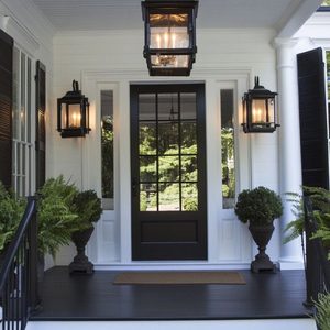Portes françaises en aluminium OUNA avec système à <span class=keywords><strong>double</strong></span> battant pour villa, patio, cadre noir, verre trempé et fonctionnement de verrouillage sécurisé - Product Image 1