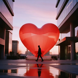 Set de Decoración Inflable Gigante de San Valentín Airvon con Corazón, Cupido y Cartas de Amor - Product Image 1