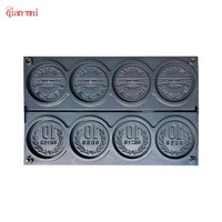 Commercial électrique 4 pièces gâteau 10 yens pièce gaufrier Logo personnalisé japonais or pièce gaufre Machine automatique nourriture biscuits 220V