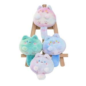 New Kawaii Keychains Pendant Stuffed Animal Toys Cartoon Anime Plushies Dolls Cat for Kids Gift Claw Machine Plush keychain
