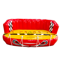 Canapé gonflable rotatif tractable de qualité commerciale certifié CE, pour 8 personnes, taille/couleur personnalisable, idéal pour le ski nautique Crazy Rocket