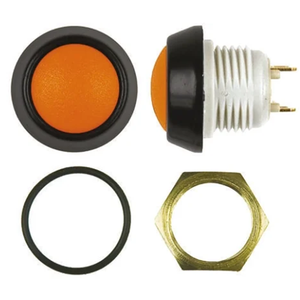 Công tắc nút bấm vi mô 48-2-RB-N-OR-B, lỗ lắp 13.6mm, lắp đặt trên bảng điều khiển, hoạt động khóa, một cực một vị trí, IP67 - Product Image 1