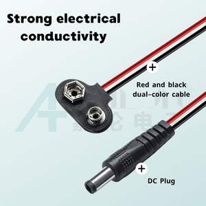 חיבור כבל מסוג jialun מותאם אישית 1p כבל 9v סוללה מחזיק אטב מחברים הצמד חוט מחבר אבזם לחשמל - Product Image 3