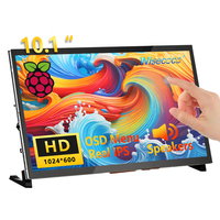 Raspberry Pi Layar LCD IPS 10.1 Inci 1024*600 1280*800 Kompatibel dengan Panel Layar Sentuh Kapasitif USB Modul Pengontrol Driver