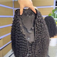 Moitié Perruque Remy Afro Crépus Bouclés Cheveux Humains Vente en Gros Non Dentelle Perruques Bouclées Cheveux Humains Cordon Demi Perruque Pour Femmes Noires