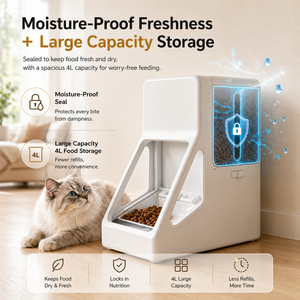 Comedero Automático <span class=keywords><strong>para</strong></span> Mascotas Petop de 4L con Identificación Inteligente por Chip RFID, Control por Aplicación WiFi, Doble Fuente de Alimentación, <span class=keywords><strong>para</strong></span> <span class=keywords><strong>Perros</strong></span> y Gatos - Product Image 3