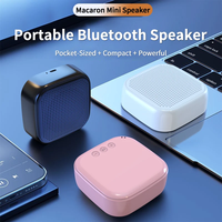 Mini haut-parleur portable de poche en plastique, réduction du bruit, couleur macaron, BT 5.0, rechargeable, 5W, commande par bouton radio, intérieur/extérieur