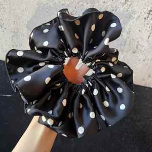Nouveauté : Chouchous Élastiques en Tissu Couleur Unie à Motif Géométrique, Style Européen et Américain, 21 cm - Product Image 3