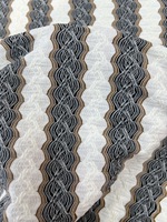 Tissu en maille rayé bicolore 100% acrylique résistant à l'abrasion 6016 #   Tissu Confortable pour Vêtements Hommes, Femmes et Enfants 170g