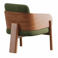 Fauteuil en bois de luxe léger de style italien moderne chaise de loisirs avec tissu pour salle à manger hôtel chambre salon bureau utilisation